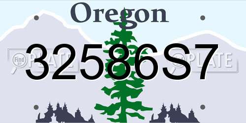 32586S7 Oregon License Plate