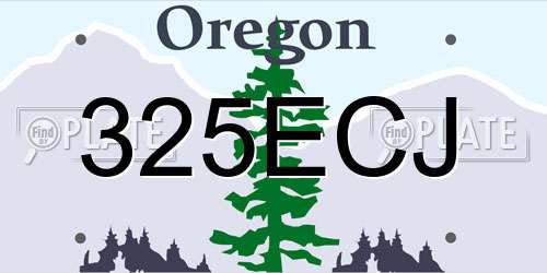 325ECJ Oregon License Plate