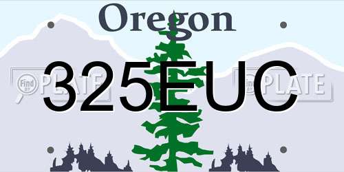 325EUC Oregon License Plate