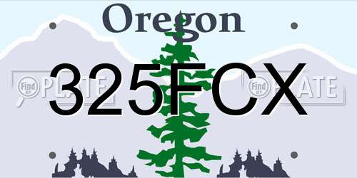 325FCX Oregon License Plate