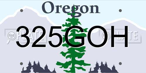 325GOH Oregon License Plate