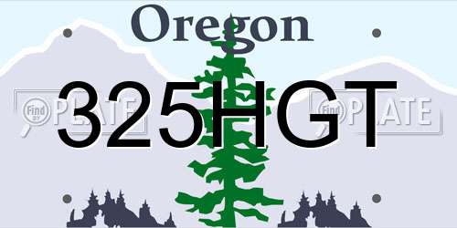 325HGT Oregon License Plate