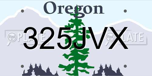 325JVX Oregon License Plate