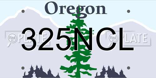 325NCL Oregon License Plate