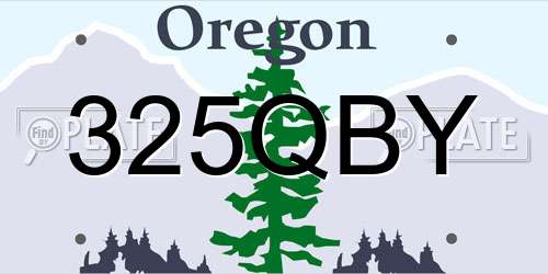 325QBY Oregon License Plate