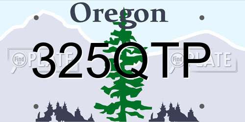 325QTP Oregon License Plate