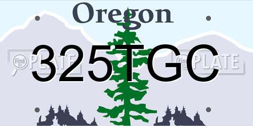 325TGC Oregon License Plate