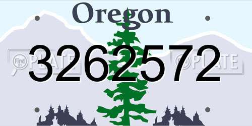3262572 Oregon License Plate