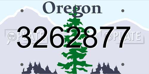 3262877 Oregon License Plate