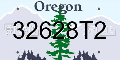 32628T2 Oregon License Plate