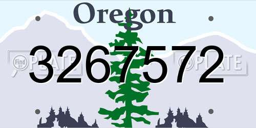 3267572 Oregon License Plate