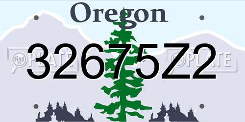 32675Z2 Oregon License Plate