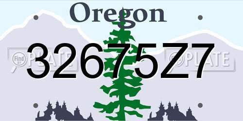 32675Z7 Oregon License Plate