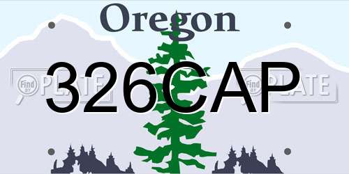 326CAP Oregon License Plate