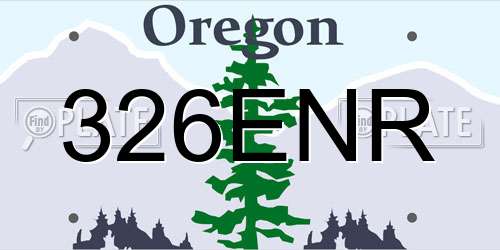 326ENR Oregon License Plate