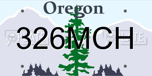 326MCH Oregon License Plate