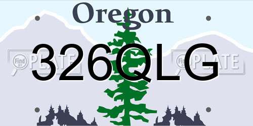 326QLG Oregon License Plate