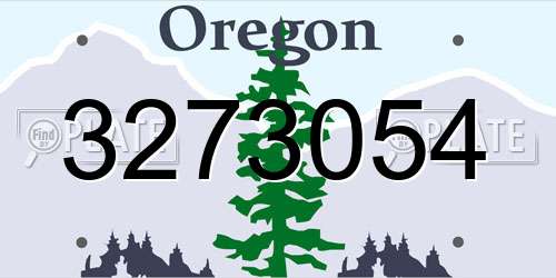 3273054 Oregon License Plate