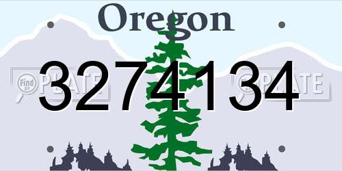 3274134 Oregon License Plate