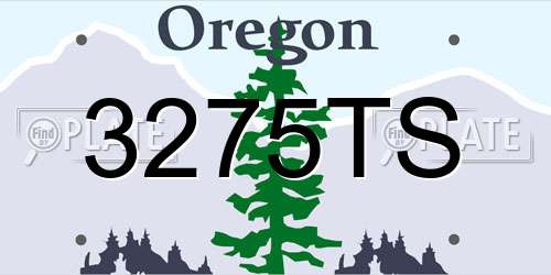 3275TS Oregon License Plate