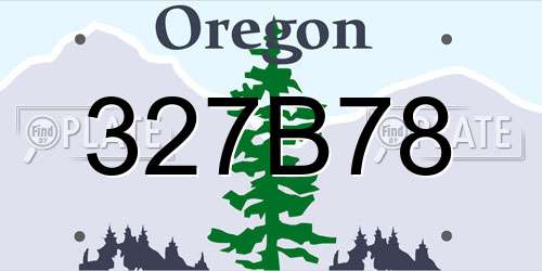 327B78 Oregon License Plate
