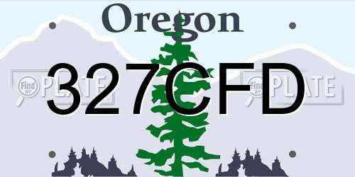 327CFD Oregon License Plate