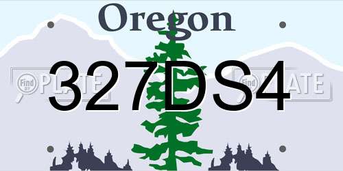 327DS4 Oregon License Plate