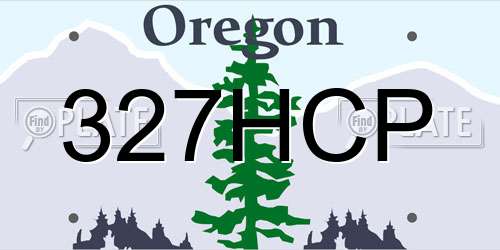 327HCP Oregon License Plate