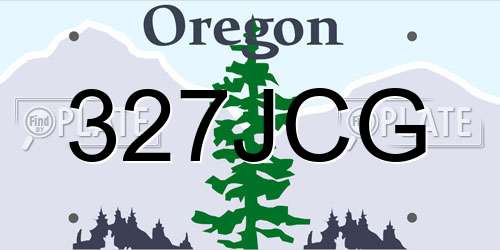 327JCG Oregon License Plate