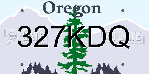 327KDQ Oregon License Plate