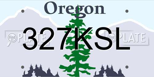 327KSL Oregon License Plate