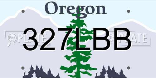 327LBB Oregon License Plate