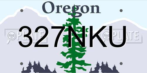 327NKU Oregon License Plate