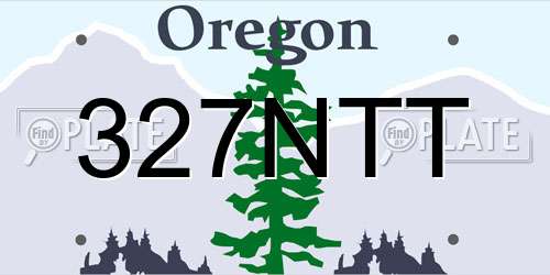 327NTT Oregon License Plate