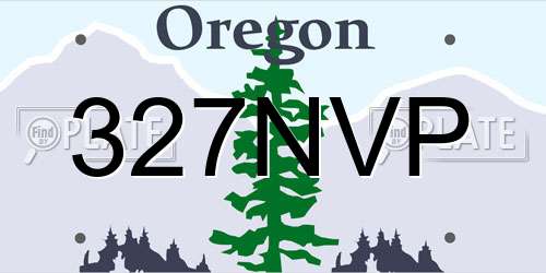 327NVP Oregon License Plate
