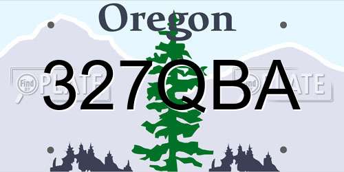 327QBA Oregon License Plate