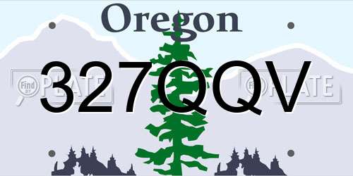 327QQV Oregon License Plate