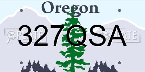 327QSA Oregon License Plate