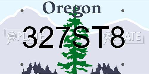 327ST8 Oregon License Plate
