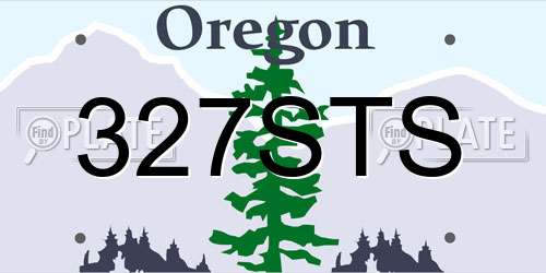 327STS Oregon License Plate