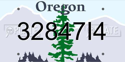 32847I4 Oregon License Plate