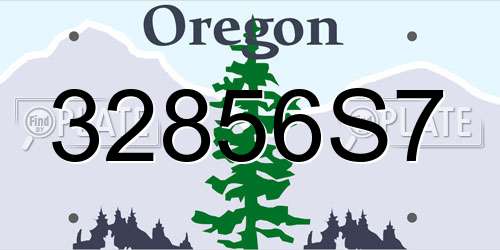 32856S7 Oregon License Plate