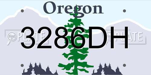 3286DH Oregon License Plate