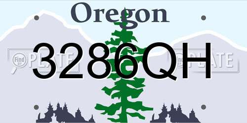 3286QH Oregon License Plate