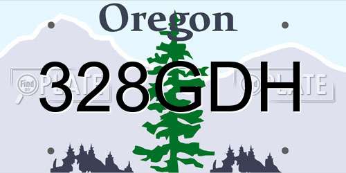 328GDH Oregon License Plate
