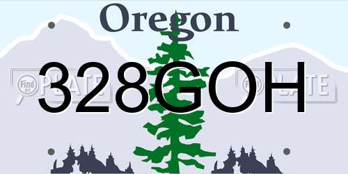 328GOH Oregon License Plate