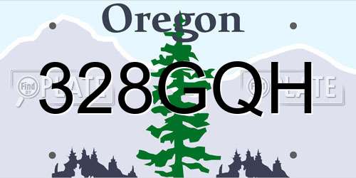 328GQH Oregon License Plate