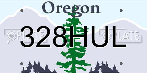 328HUL Oregon License Plate