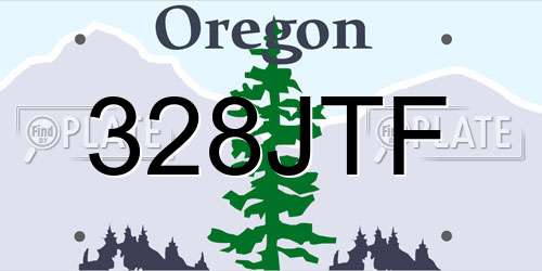 328JTF Oregon License Plate