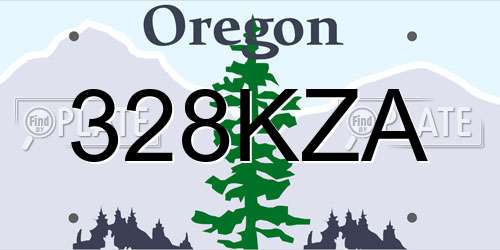328KZA Oregon License Plate